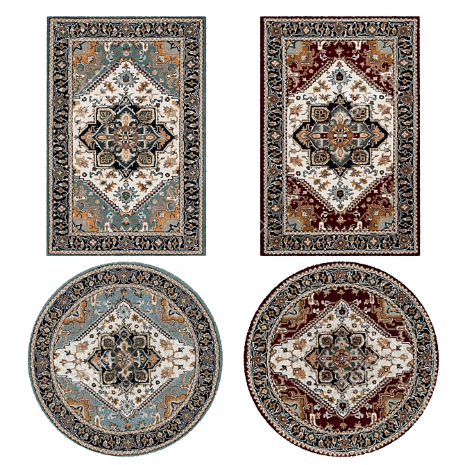 Versatile Set of 8 Rugs: VRayFur, Displacement Mods, Multiple Formats 3D model image 6