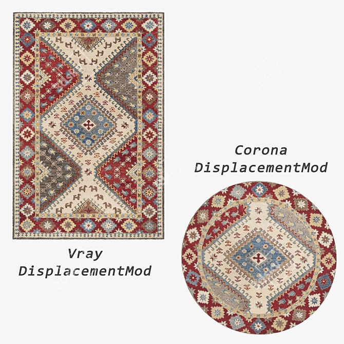 Versatile Rug Set: V-Ray & Corona Compatible [8pcs] 3D model image 2