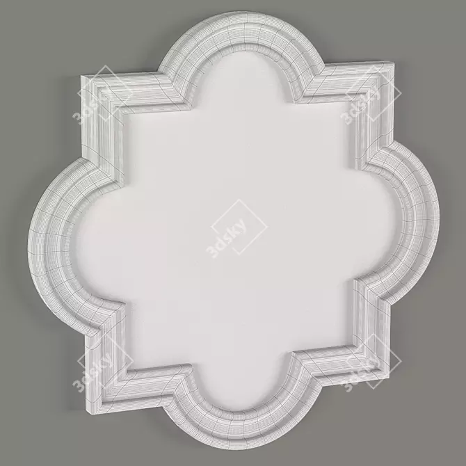 Elegant Champagne Mirror 3D model image 3