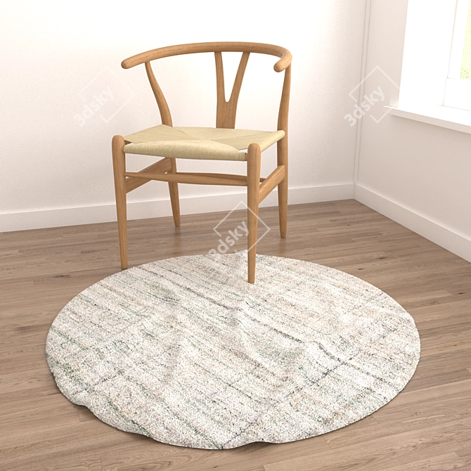 Round Carpets Set: Versatile and Realistic 3D model image 4