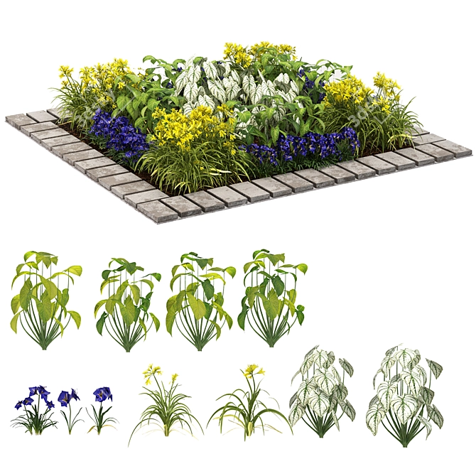 Durable Polys Outdoor Plant 3D model image 1