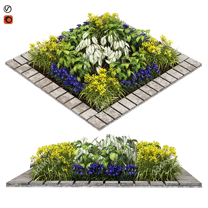 Durable Polys Outdoor Plant 3D model image 2