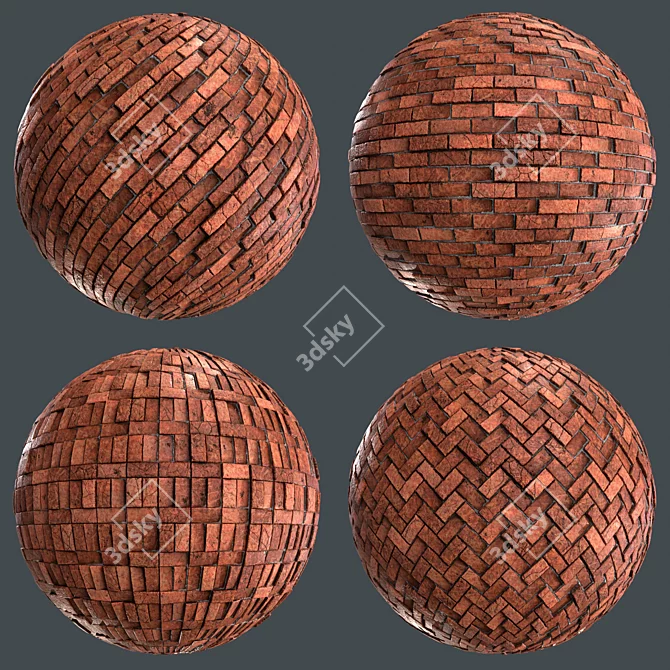 Seamless Brick PBR Texture Pack 3D model image 1