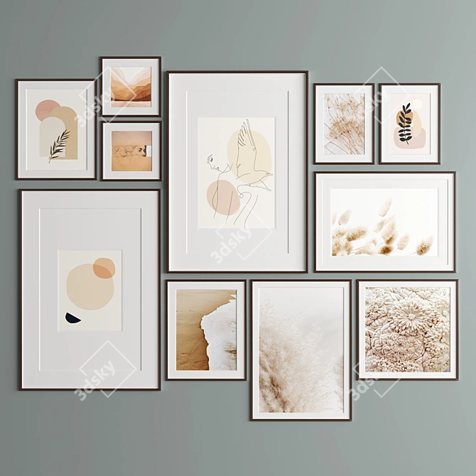 Versatile Art Frame for Various Sizes 3D model image 2