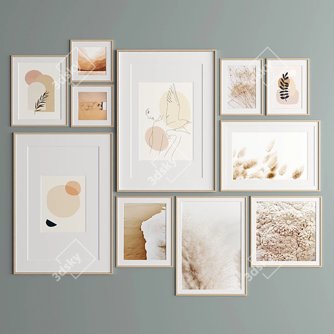 Versatile Art Frame for Various Sizes 3D model image 3