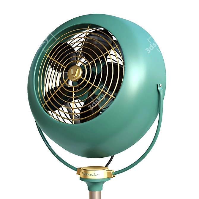 Vintage Vornado Fan: Classic Cooling Nostalgia 3D model image 3