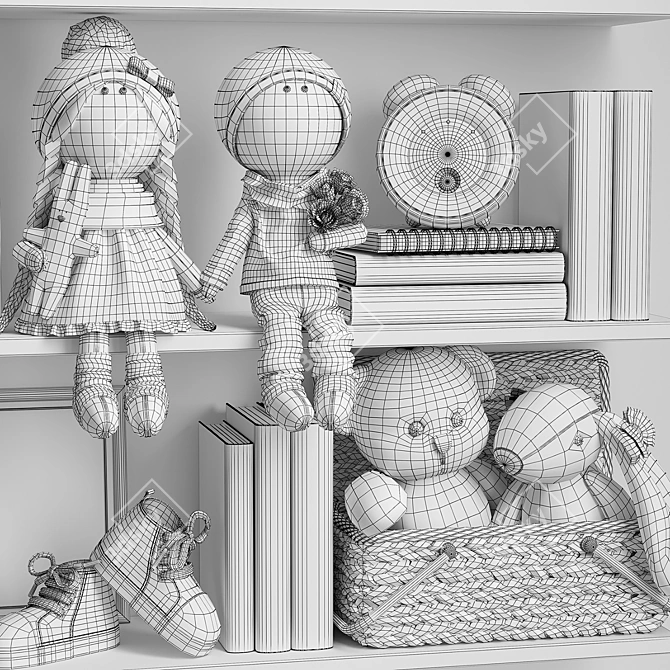 Girl's Dream Decor Set 3D model image 4