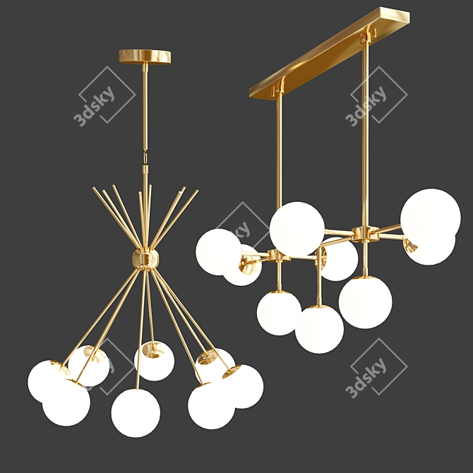 Modern Luxor Eichholtz Collection: Sleek and Neutral Lighting 3D model image 6