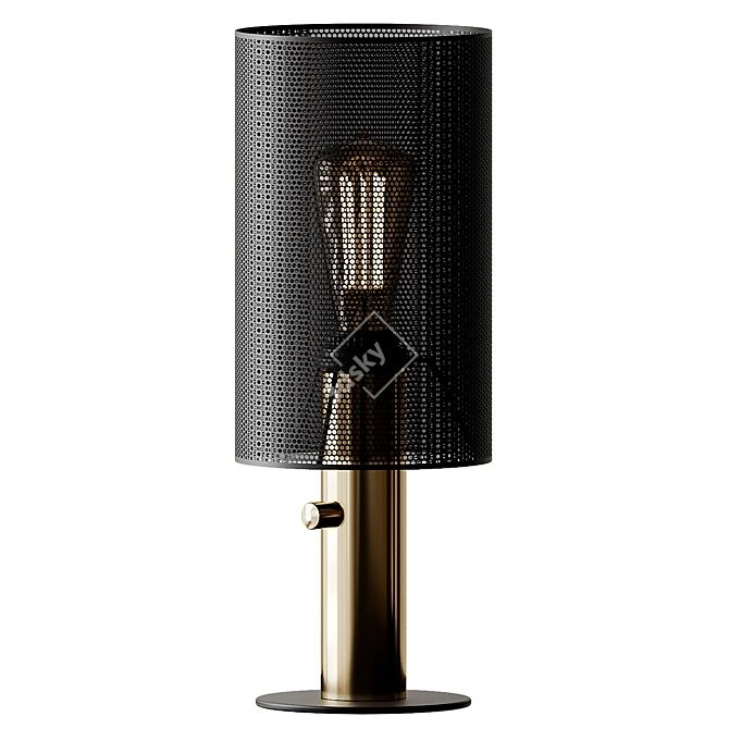 Sleek Metal Table Lamp 3D model image 4