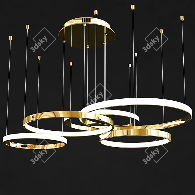 Ethereal Halo Chandelier 3D model image 1