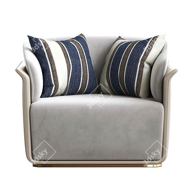 Allure 2015 Armchair: Stylish & Comfortable 3D model image 2