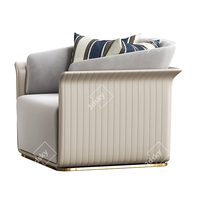 Allure 2015 Armchair: Stylish & Comfortable 3D model image 3