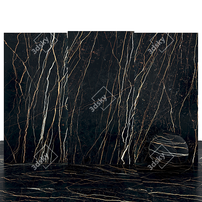 Thund Night Marble: 9 Texture Glossiness Maps 3D model image 1