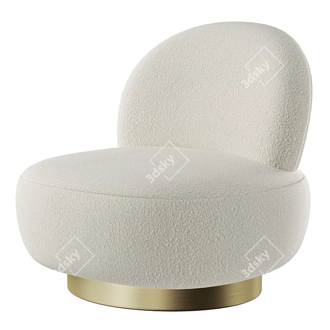 Clement Swivel Chair: Elegant & Functional 3D model image 1