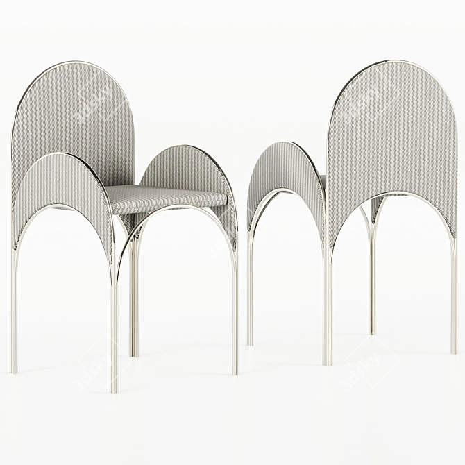 Elegant Beirut Chair: Stylish Upholstered Design 3D model image 1
