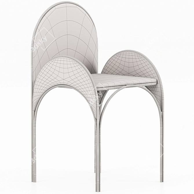 Elegant Beirut Chair: Stylish Upholstered Design 3D model image 4