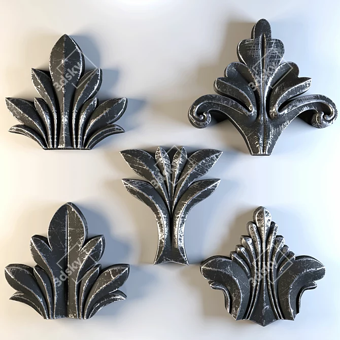 Elegant Trim Ornament: 8K Upgrade 3D model image 6