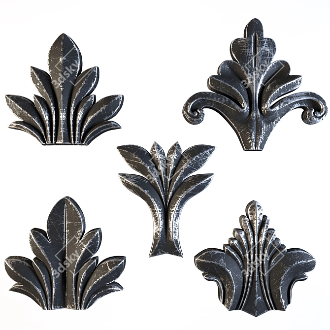 Elegant Trim Ornament: 8K Upgrade 3D model image 11