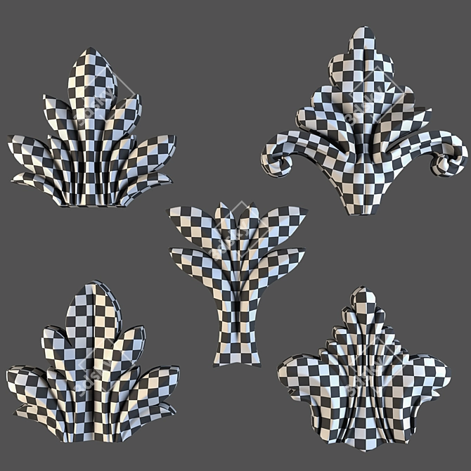 Elegant Trim Ornament: 8K Upgrade 3D model image 14