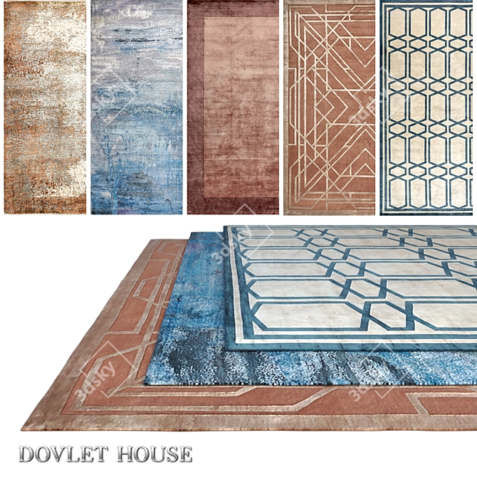 Luxurious DOVLET HOUSE Carpets Set 3D model image 1