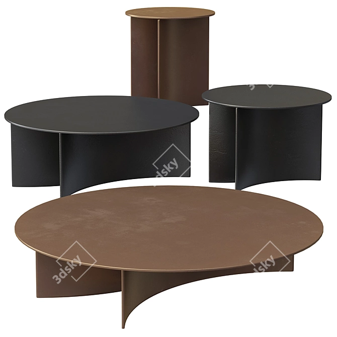 Sleek Pierre Coffee Tables: Flou's Stylish Italian Designs 3D model image 1
