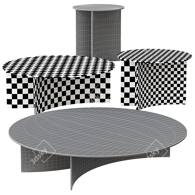 Sleek Pierre Coffee Tables: Flou's Stylish Italian Designs 3D model image 2