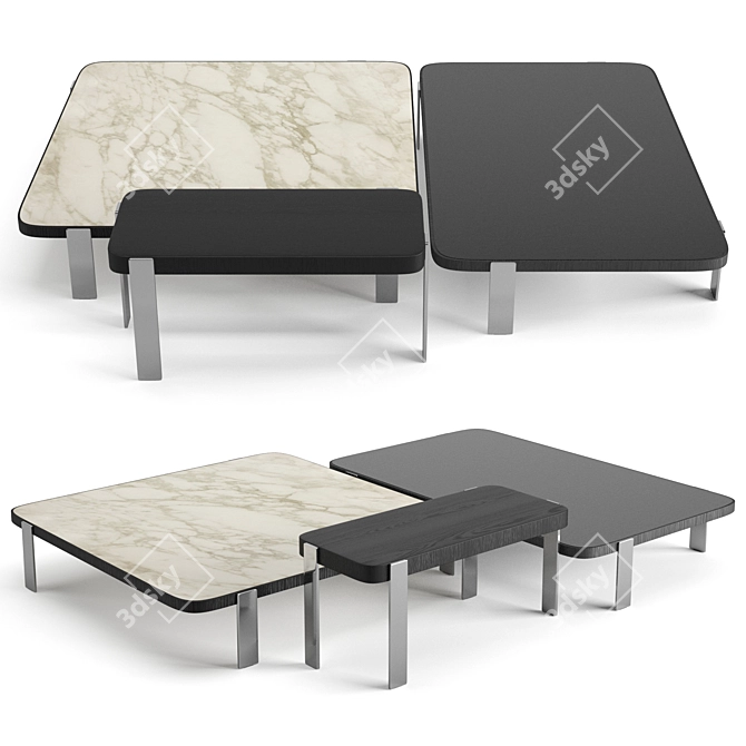 Elegant Minotti Mattia Coffee Tables 3D model image 1