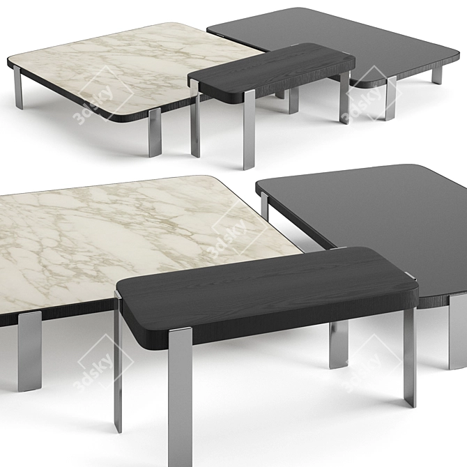 Elegant Minotti Mattia Coffee Tables 3D model image 7