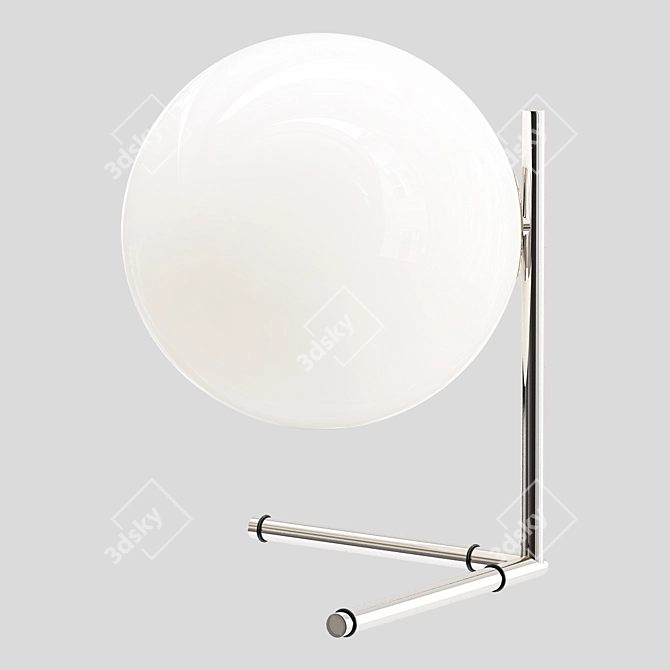 Elegant Chrome Table Lamp 3D model image 1