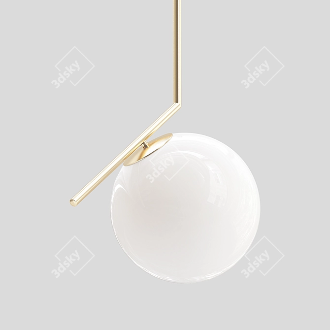 Elegant Brass Pendant - Flos Bracc IC 3D model image 1