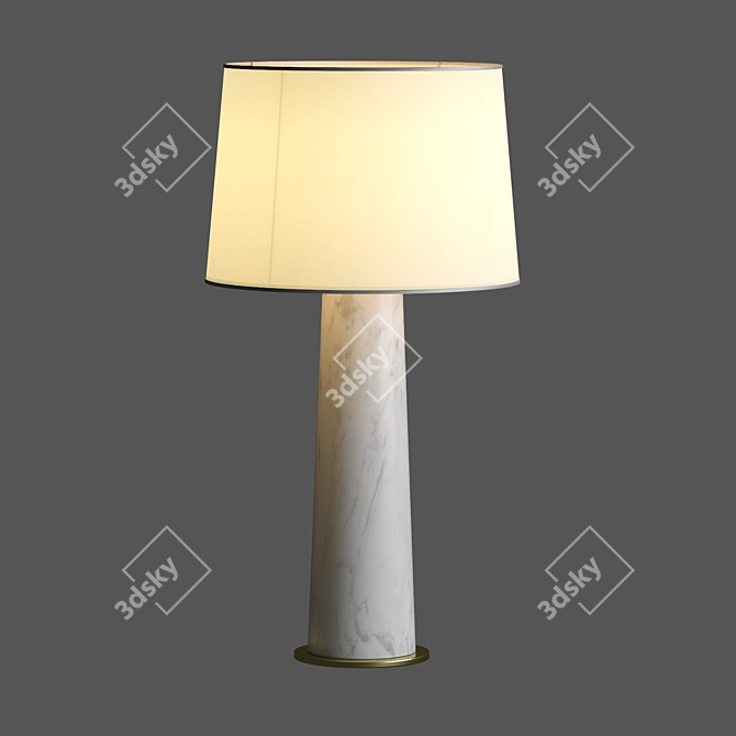 Elegant Vestbirk Marble Lamp 3D model image 2