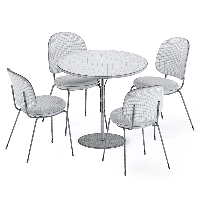 Elegant Round Kelly T Table 3D model image 2