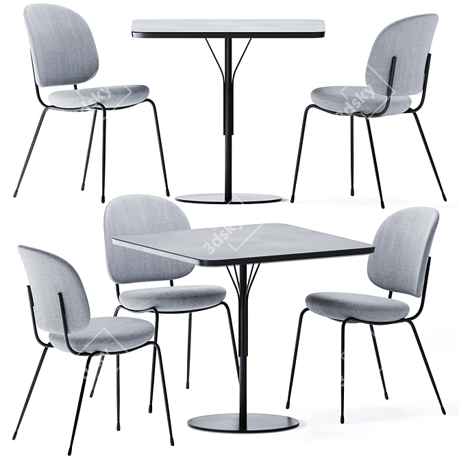 Elegant Round Kelly T Table 3D model image 4