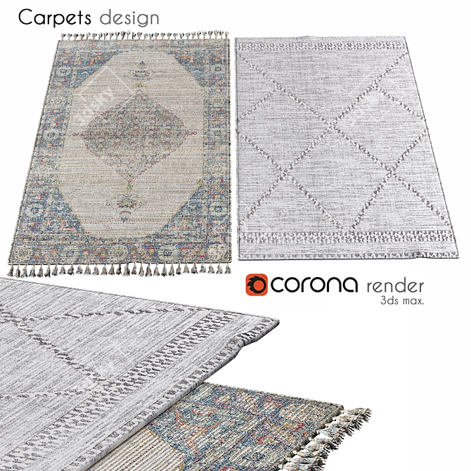 Stylish Carpets for a Modern Home 3D model image 1