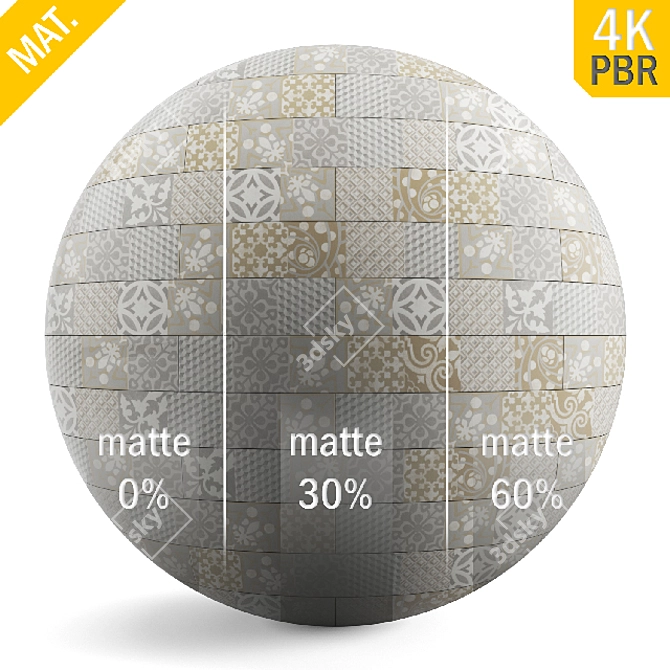 Title: Seamless PBR Floor Material - High-Quality 4K Textures 3D model image 1