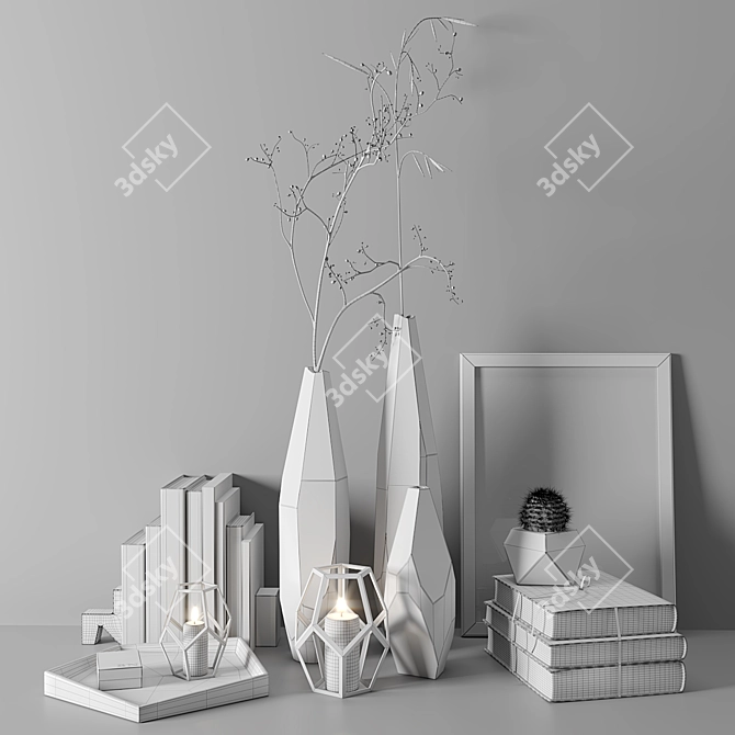 Contemporary Decor Set 3D model image 1