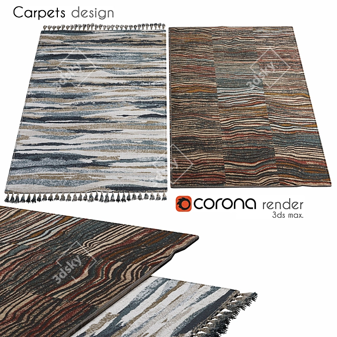 Luxury Polyblend Carpets 3D model image 1