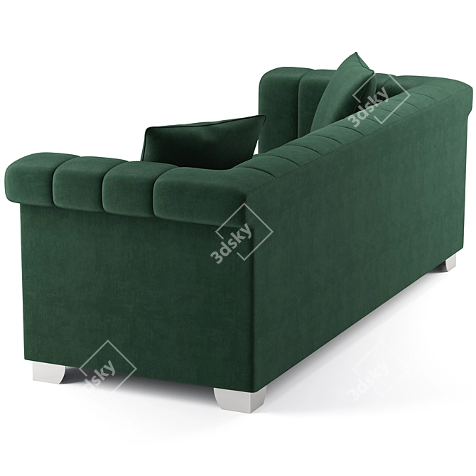 Luxurious Kayla Velvet Sofa by Meridian Furniture 3D model image 3