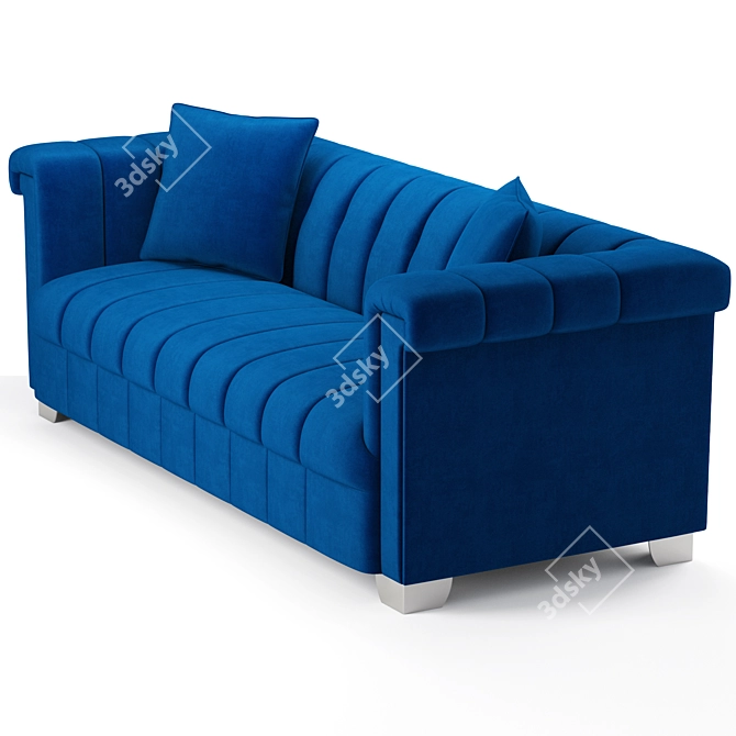 Luxurious Kayla Velvet Sofa by Meridian Furniture 3D model image 4