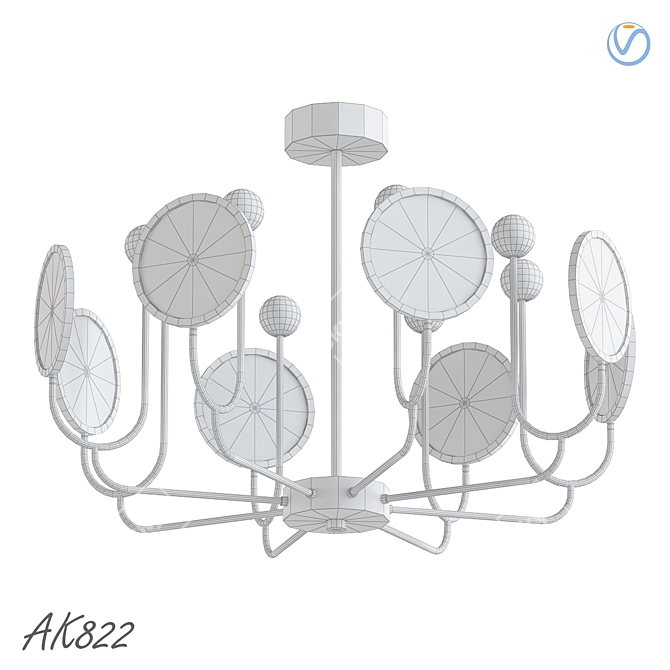 AK822 Pendant Chandelier: Timeless Elegance in 3D 3D model image 2