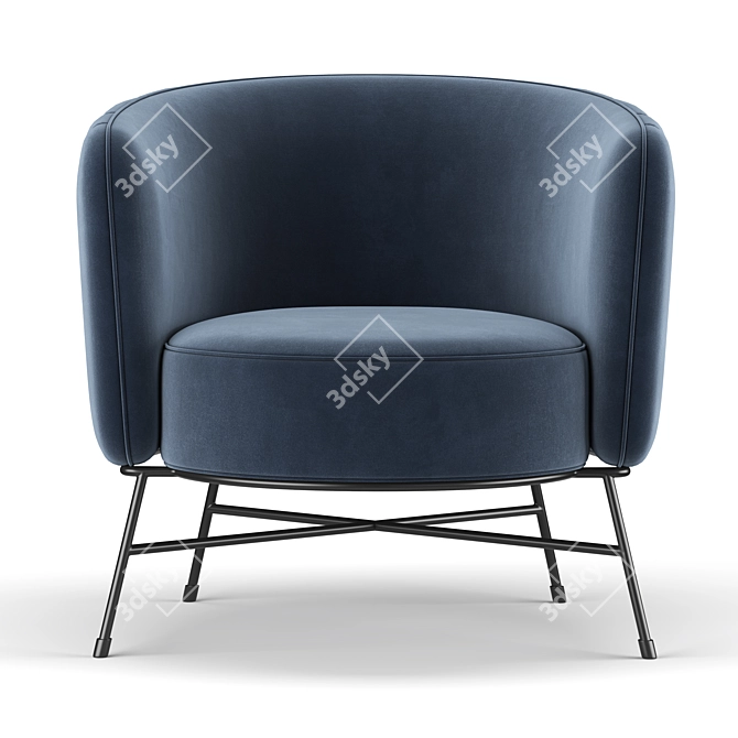 Elegant Charleston Armchair 3D model image 3