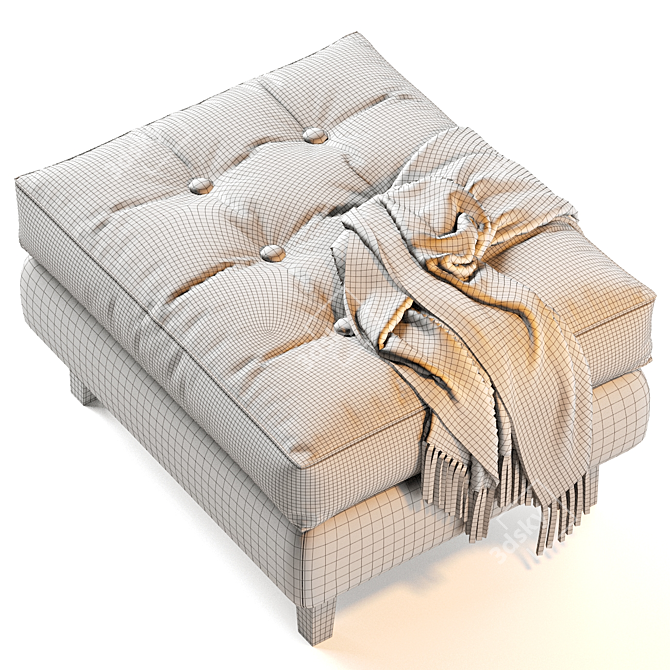 Modern Dennes Ottoman: Stylish and Versatile 3D model image 5