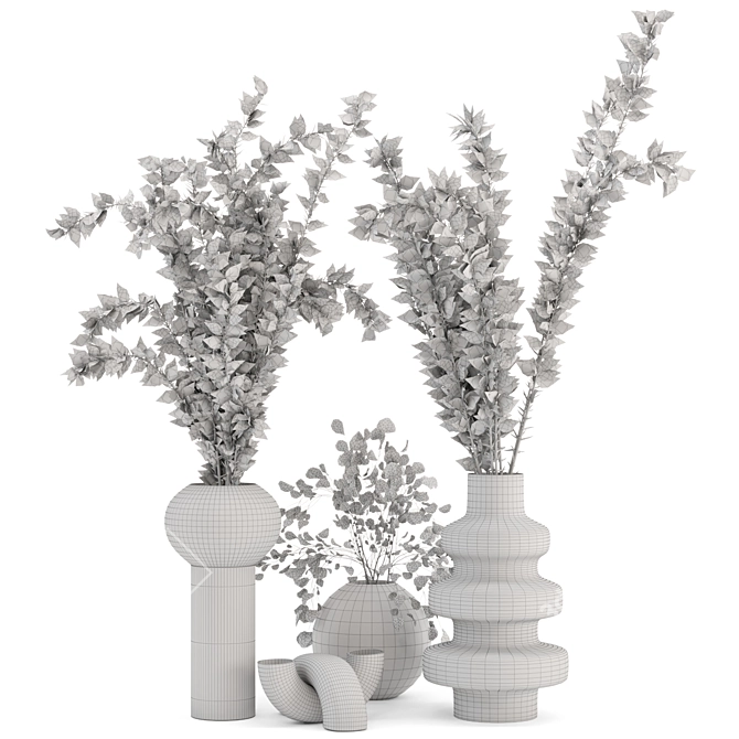  Rusty Concrete Indoor Plant Set 3D model image 5