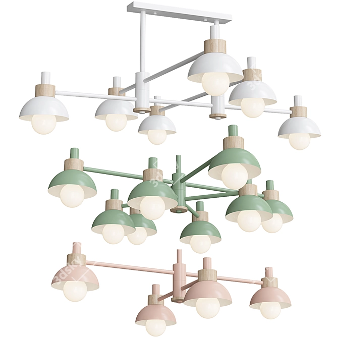 Fanta by Anzazo: Stunning Designer Chandelier 3D model image 1