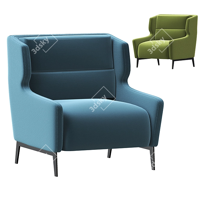 ComfortMax Fabric Armchair 3D model image 1