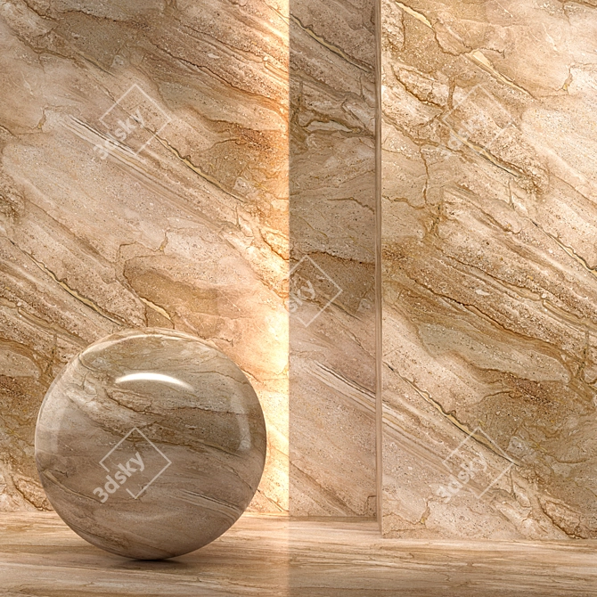 Seamless 4K Stone Texture 3D model image 1