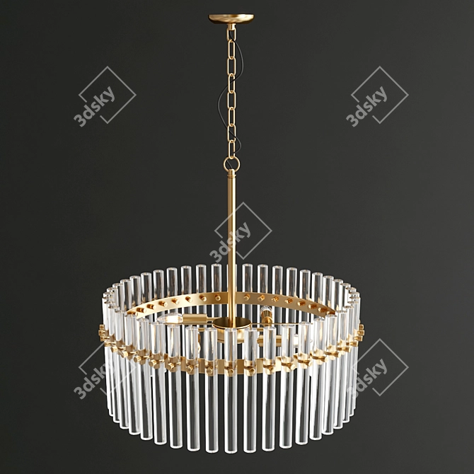 Neva 4-Light Drum Chandelier 3D model image 3