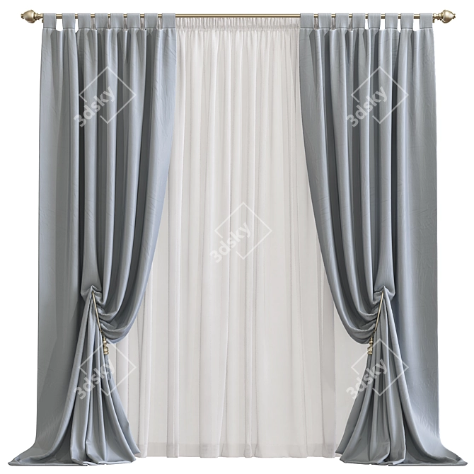 Curtain 810: Perfectly Crafted Design 3D model image 1