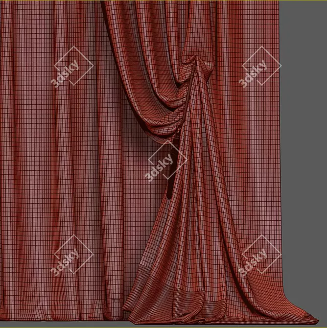 Curtain 810: Perfectly Crafted Design 3D model image 3