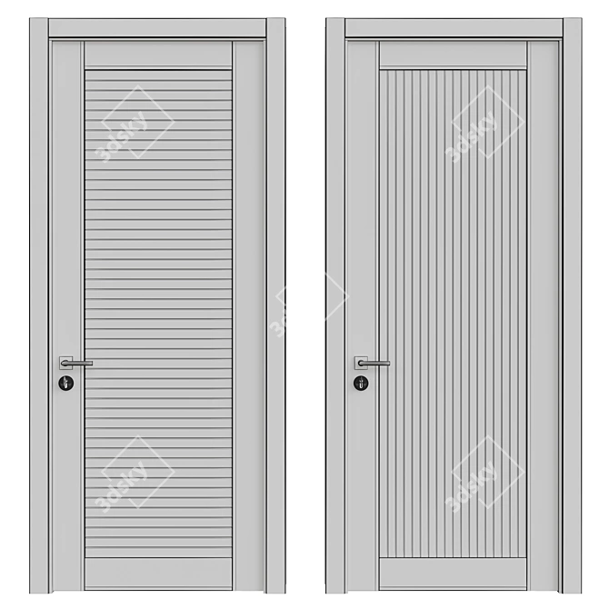 Elegant Interior Door 3D model image 2